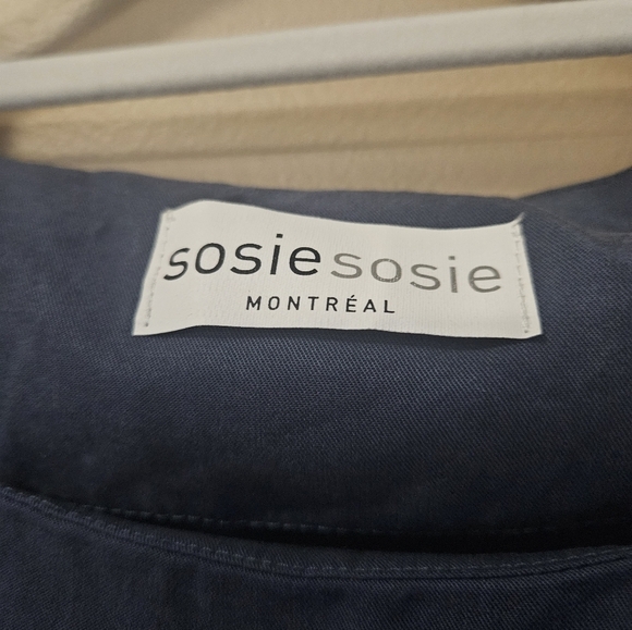 Sosie Sosie Montreal Navy Blue Dress Women's Size M Straight Cut - Picture 3 of 3